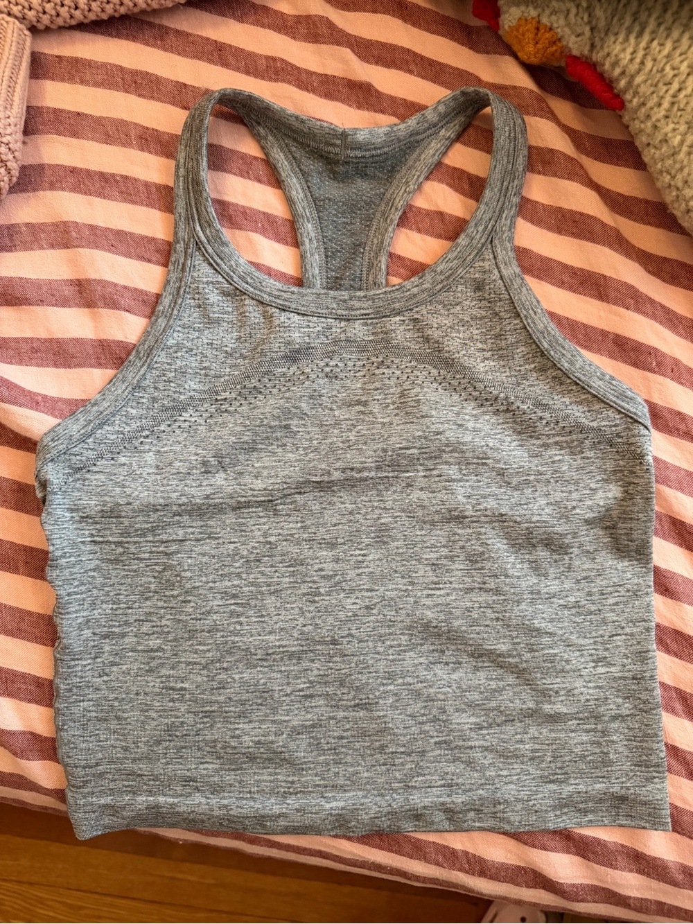 Lululemon Gray Racerback Tank Top - Women's Athletic Crop